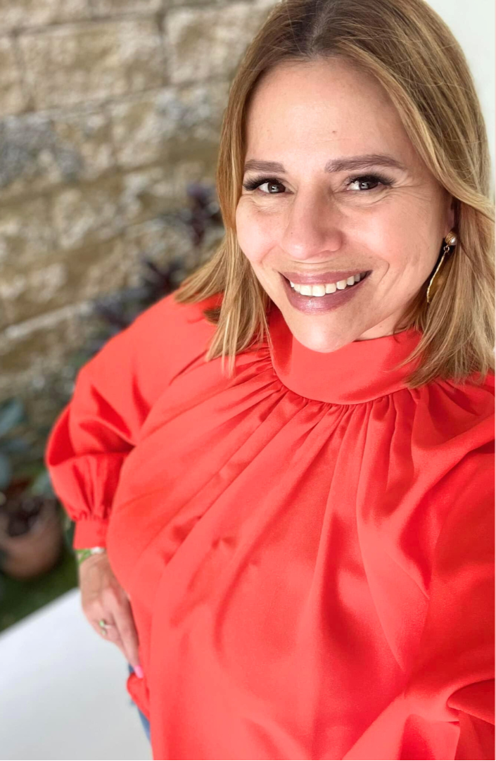 Orange Tie Back Blouse