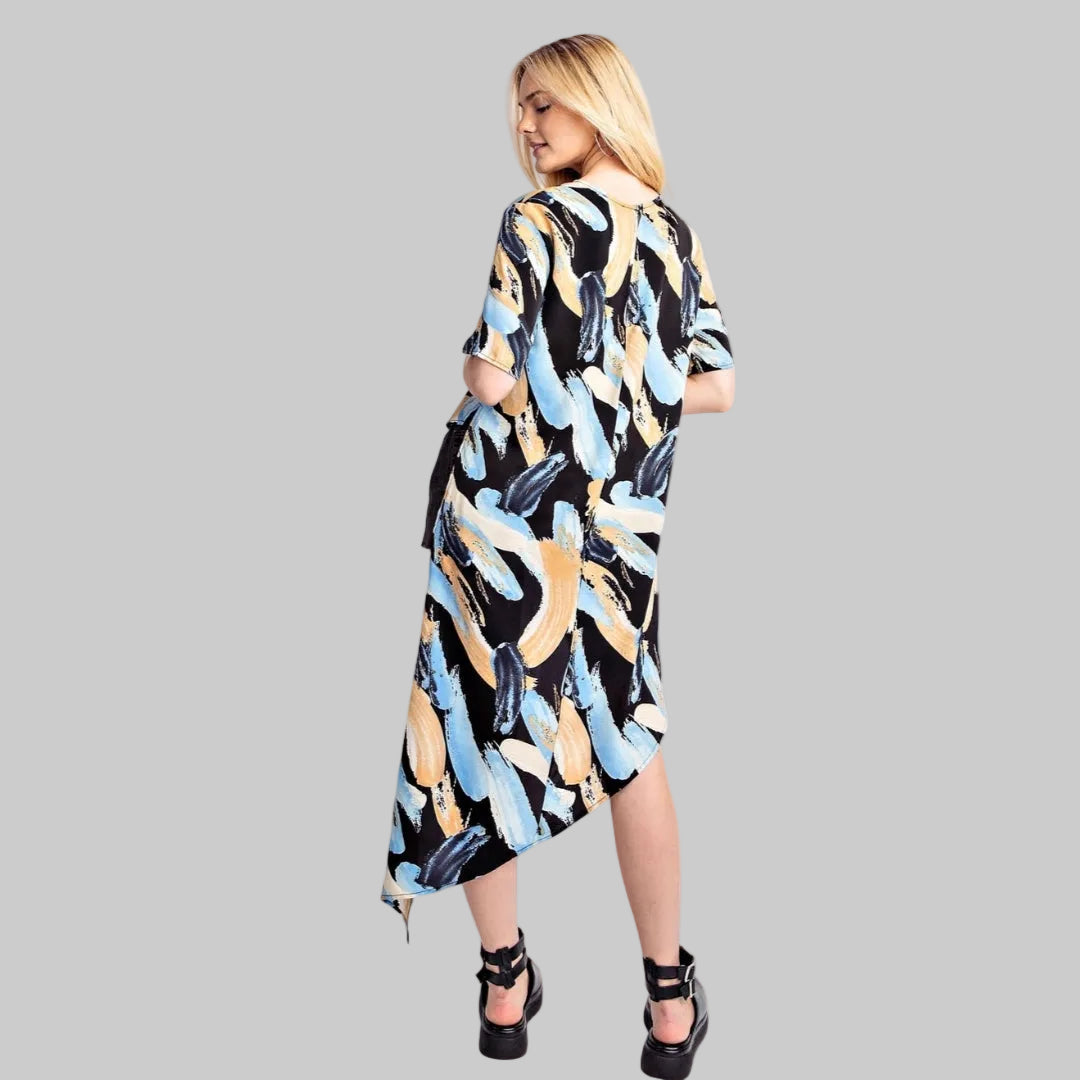 Printed Asymmetrical Top