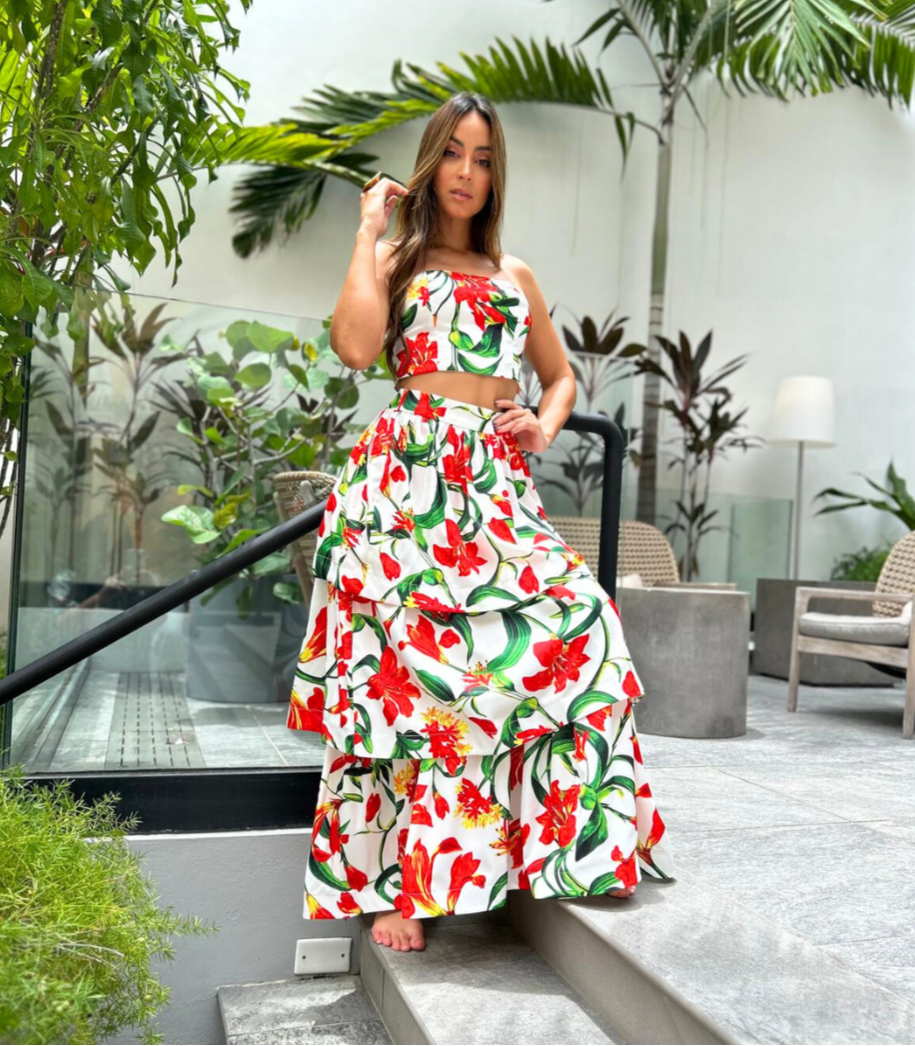 Maxi Skirt and Top Set