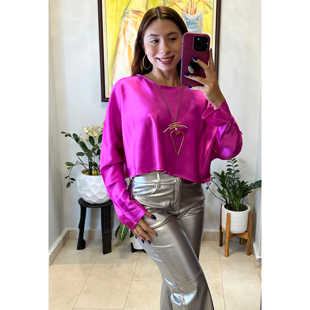 Metallic Magenta Top