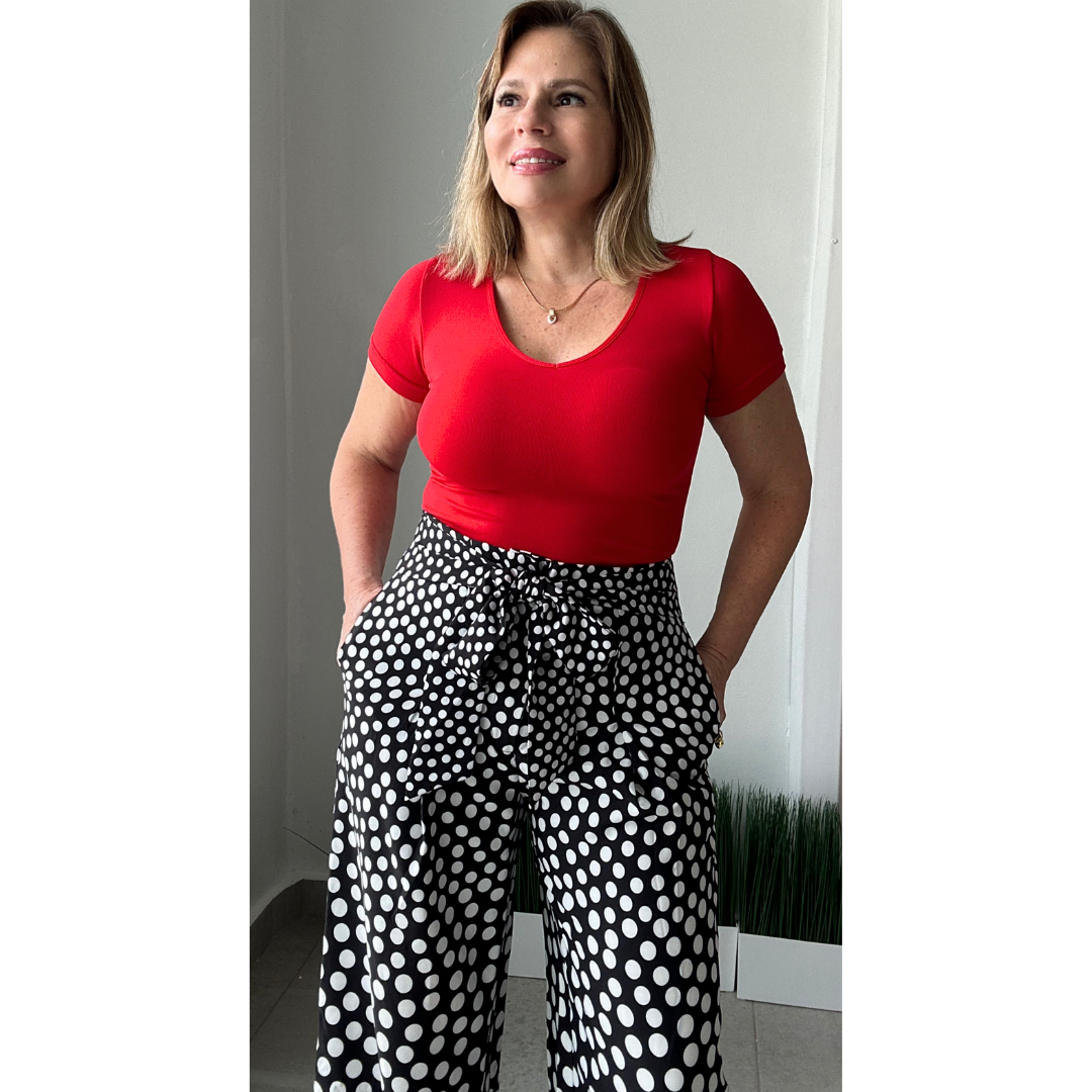 Red Short Sleeve Top