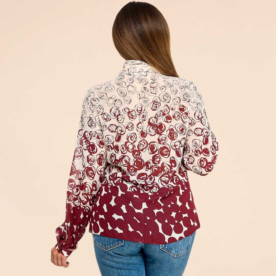 Printed Button Down Top