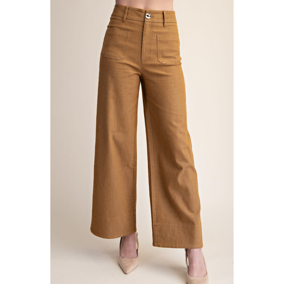 Pocket Camel Wide Pants
