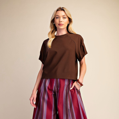 Puff Short Sleeve Pullover Top