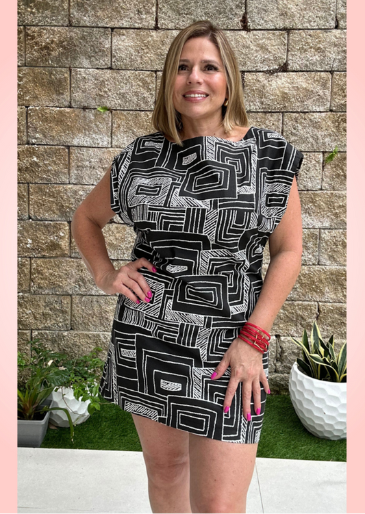 Black & White Mini Dress