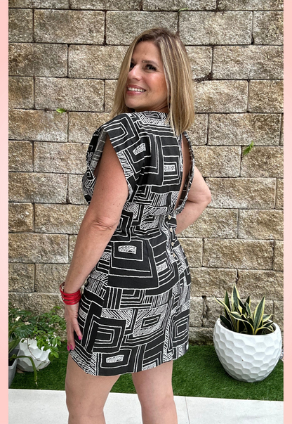 Black & White Mini Dress