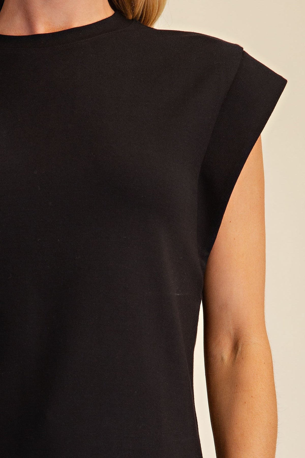 Round Neck Drop Shoulder Top