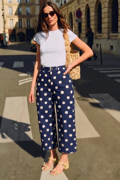 Polka Dot Barrel Pants