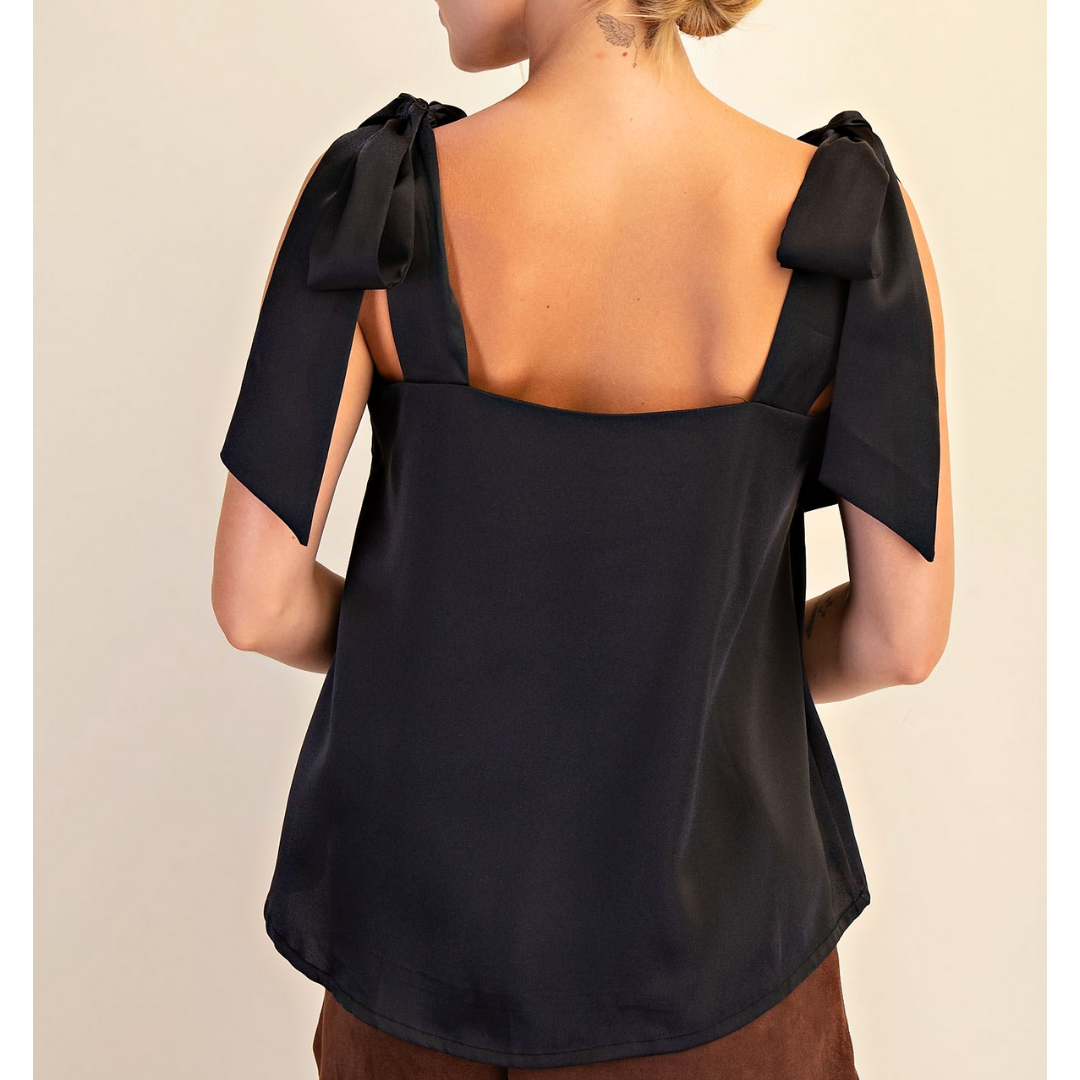 Shoulder Lace Tie Top