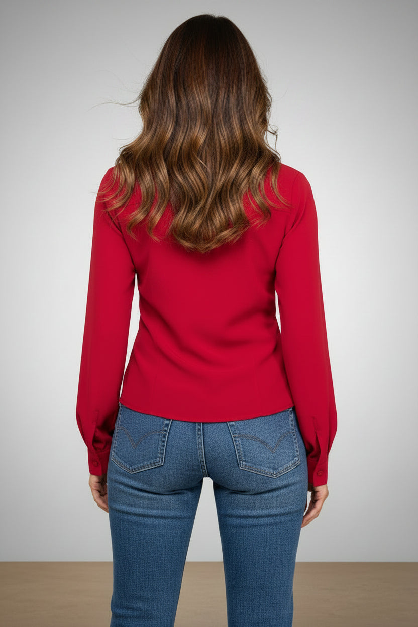 Long Sleeve Red Top