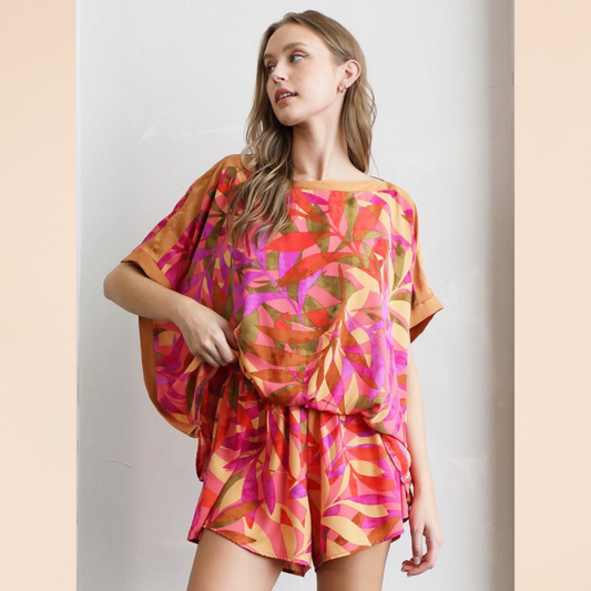 Tropical Caftan Top