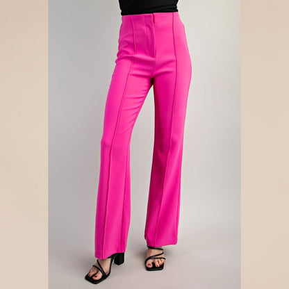 Pink High-Waisted Pants