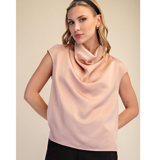 Cowl Neck Sleeveless Top