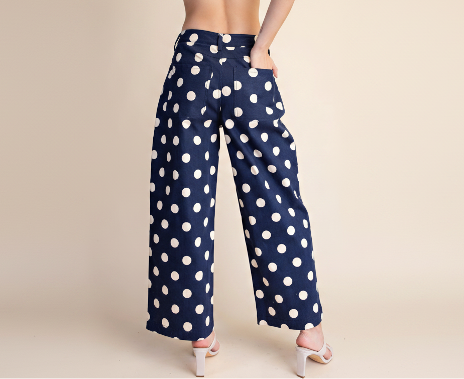 Polka Dot Barrel Pants