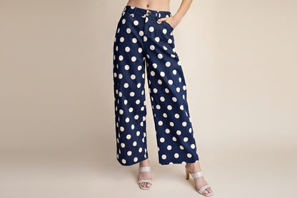 Polka Dot Barrel Pants