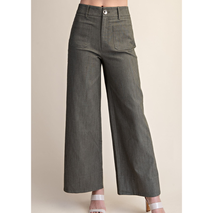 Pocket Olive Wide Pants