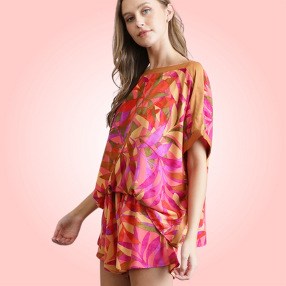 Tropical Caftan Top