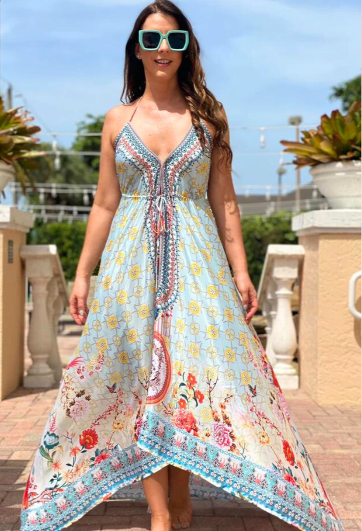 Charlotte Digital Print Maxi Dress