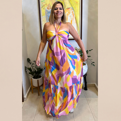 Yellow Orchid Maxi Dress