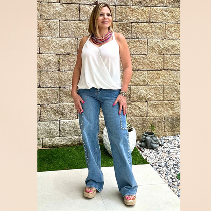 Medium Stone Pearl Jeans