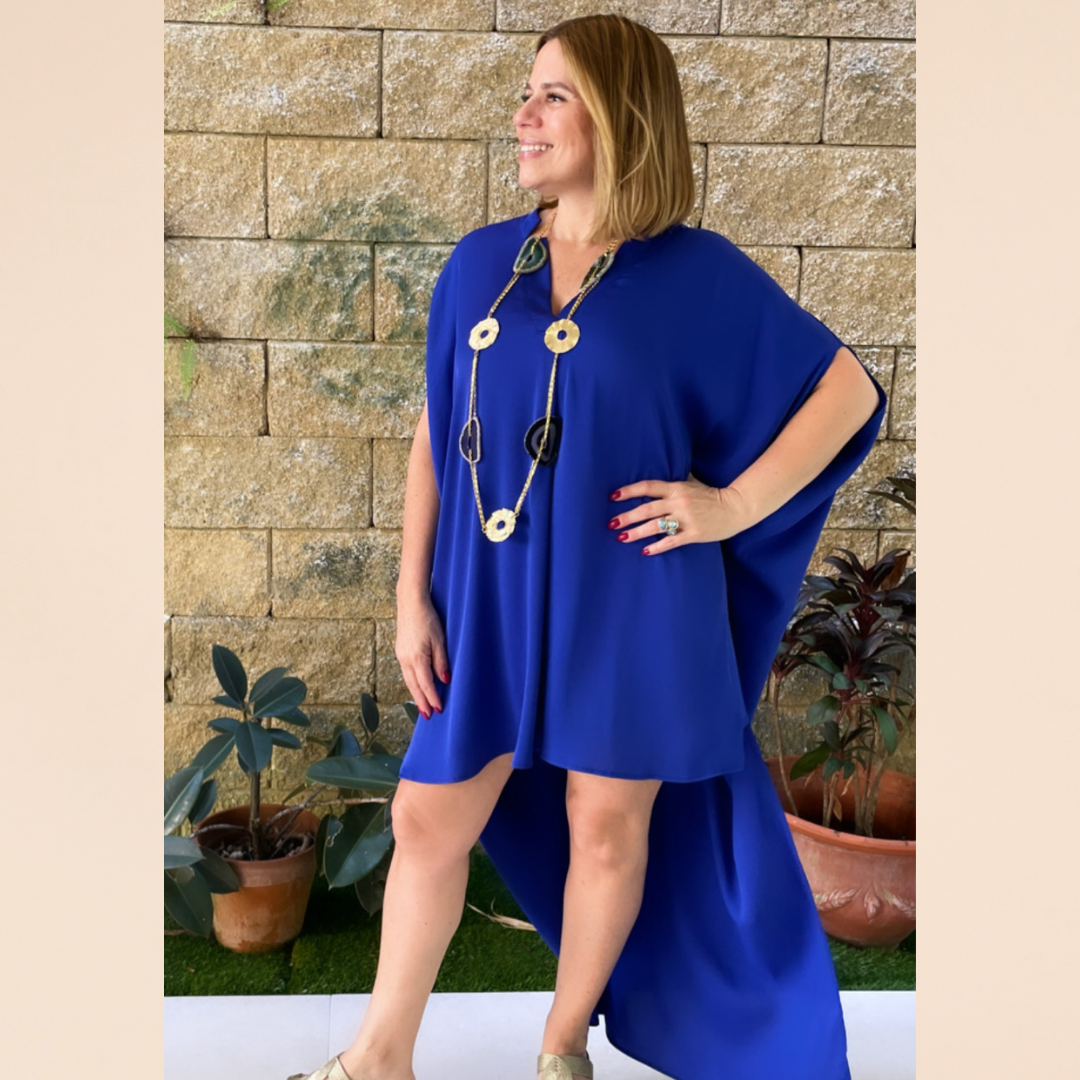 High & Low Satin Maxi Dress