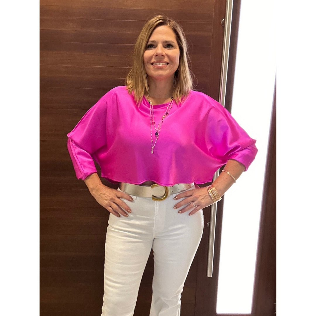 Metallic Magenta Top