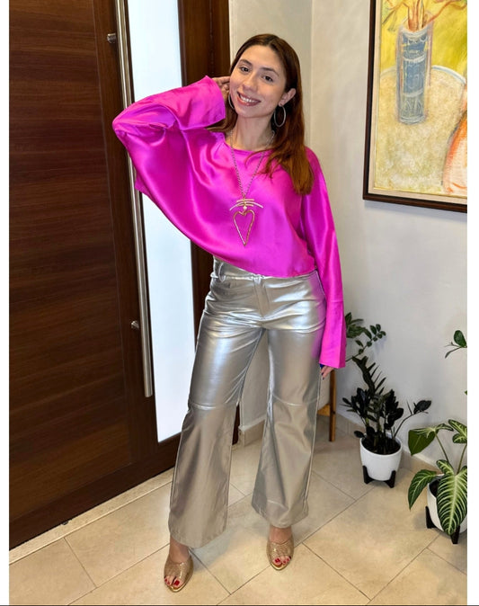 Metallic Magenta Top