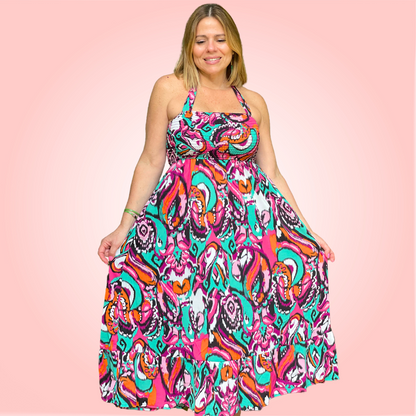 Multicolor Print Dress