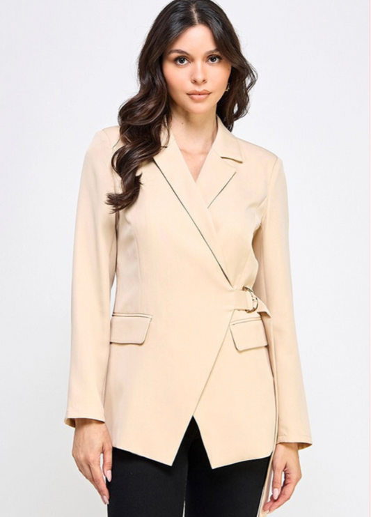 Taupe Long Sleeve Blazer