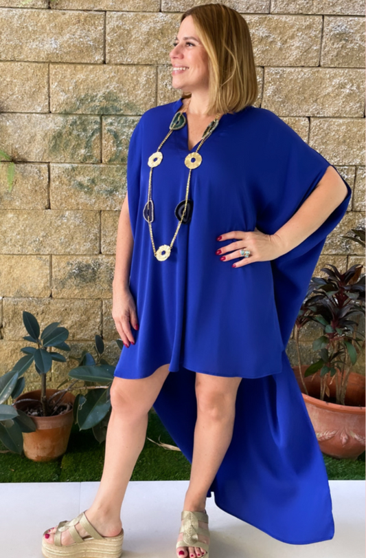 High & Low Satin Maxi Dress