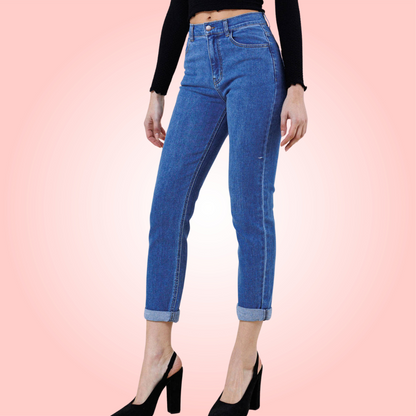 High Waisted Classic Boyfriend Jeans