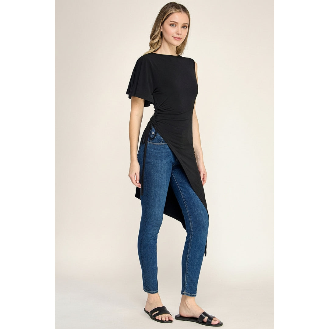 Asymmetrical  Solid Tunic