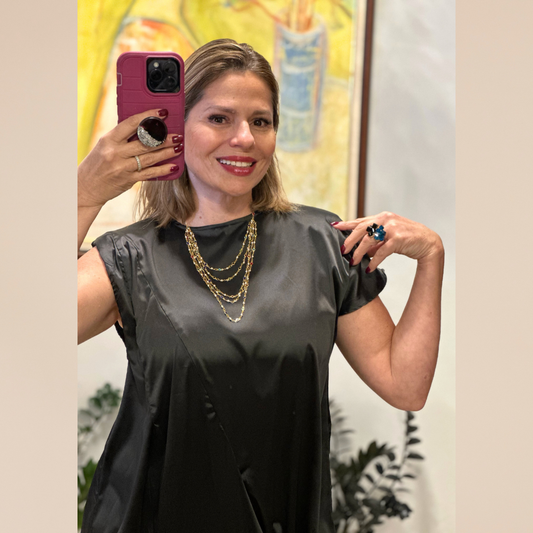 Asymmetric Satin Mini Dress