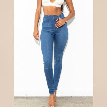 Medium Stone Skinny Jeans