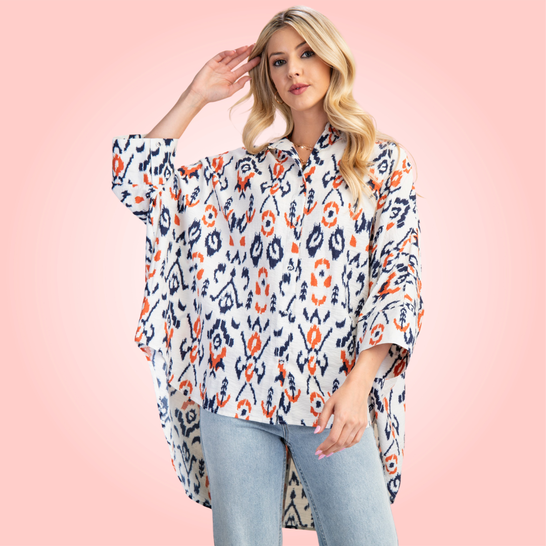 Tie Dye Print Blouse