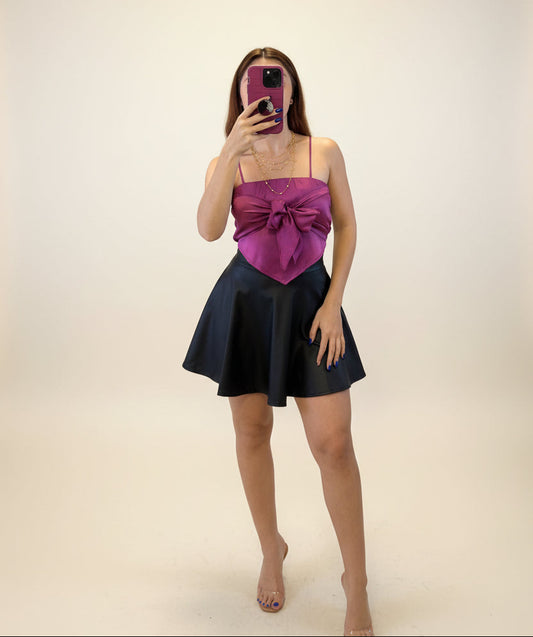 Faux Leather Skirt