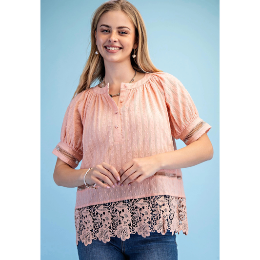 Peach Cotton Blouse