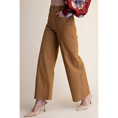 Pocket Camel Wide Pants