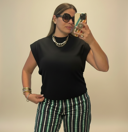 Round Neck Drop Shoulder Top