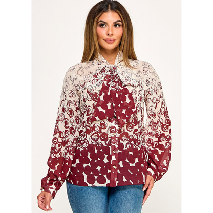 Printed Button Down Top