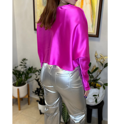Metallic Magenta Top