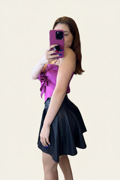 Faux Leather Skirt
