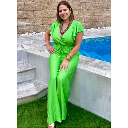 Ruffle Sleeve Jumpsuit