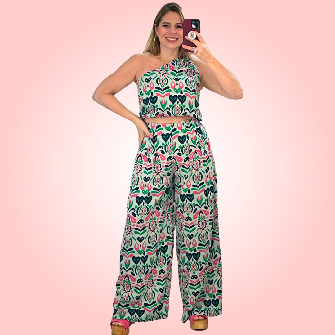 Top & Pant Green Set