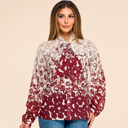 Printed Button Down Top