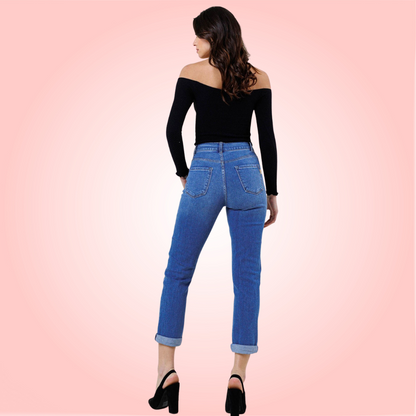 High Waisted Classic Boyfriend Jeans