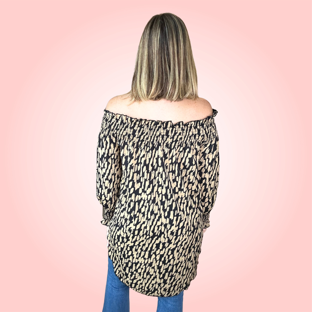 Off Shoulder High & Low Top