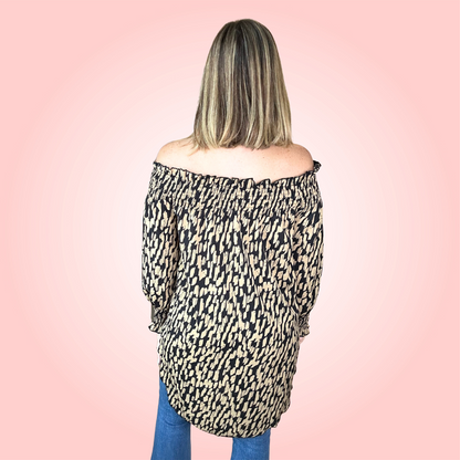 Off Shoulder High & Low Top