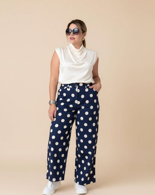Polka Dot Barrel Pants