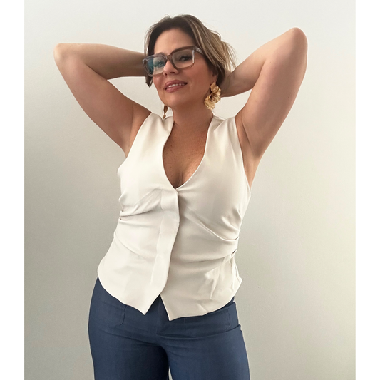 Ruched Tailored Vest